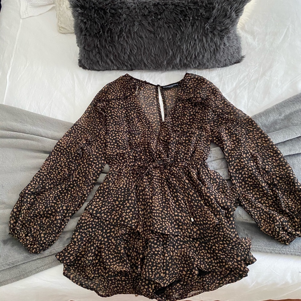 Printed Ruffle Romper